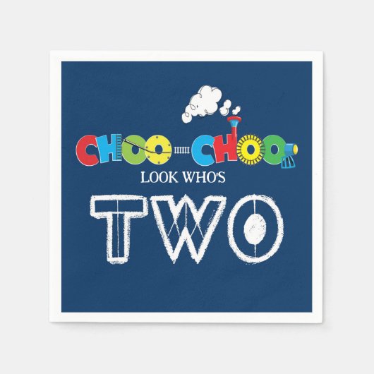 Choo Choo Ik ben twee feest Napkins Servet (Voorkant)