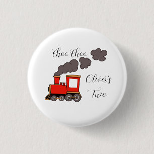Choo Choo Ik ben Twee rode trein verjaardag Ronde Button 3,2 Cm