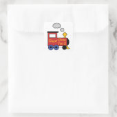 Choo Choo Ik ben twee Vierkante Sticker (Tas)