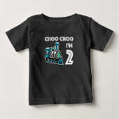 Choo Choo I'm 2 Cool Train t shirt voor jongens (Voorkant)