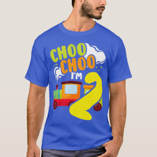 Choo Choo Im 2 Cute Train Lover Railroad 2de geboo T-shirt