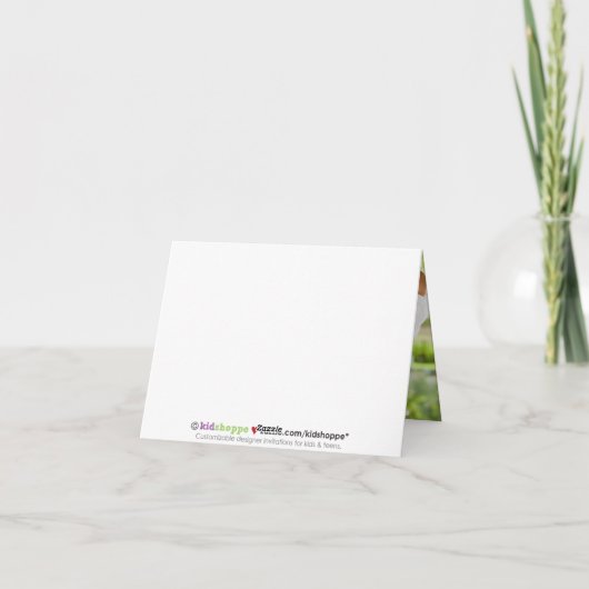 Choo Choo Kids Bedankkaart (blauw) (Achterkant)