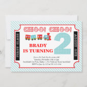 Choo Choo Kijk naar wie er 2 zijn - Uitnodiging vo (Voorkant)