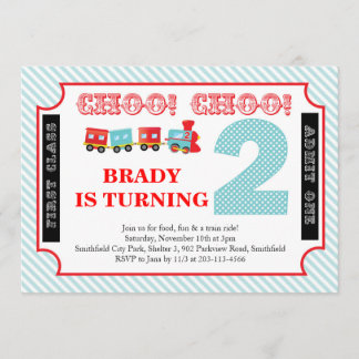 Choo Choo Kijk naar wie er 2 zijn - Uitnodiging vo
