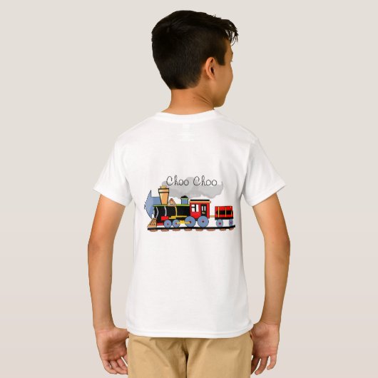 Choo Choo Nummer twee trein T-shirt (Achterkant volledig)