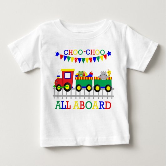 Choo-Choo Red Train Baby T-Shirt (Voorkant)