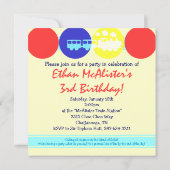 Choo Choo Stippen Birthday Party Invitation Kaart (Achterkant)