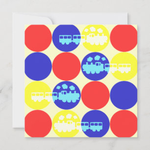 Choo Choo Stippen Birthday Party Invitation Kaart