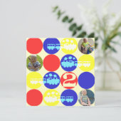 Choo Choo Stippen Birthday Party Photo Invitation Kaart (Staand voorkant)