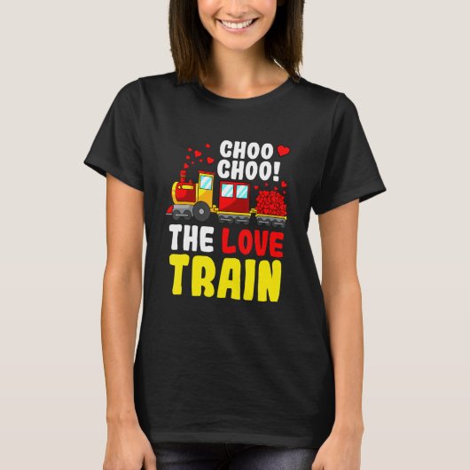 Choo Choo The Love Train Valentines Day Cute Heart T-shirt (Voorkant)
