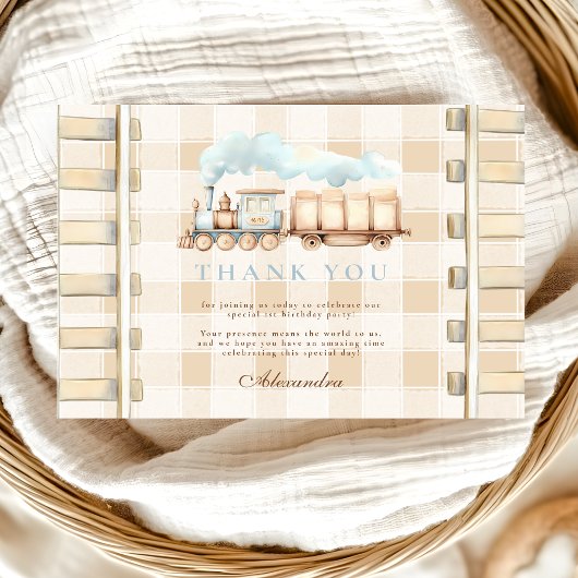 Choo Choo Train 2e verjaardag Bedankkaart