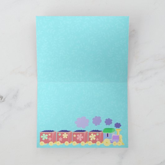 Choo Choo Train 2e Verjaardag Kaart (Binnen)