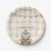Choo Choo Train 2e verjaardag Papieren Bordje (Voorkant)