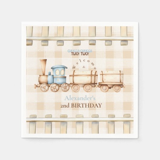 Choo Choo Train 2e verjaardag Servet (Voorkant)