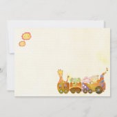 Choo Choo Train Baby Boy Fotoaankondiging Aankondiging (Achterkant)