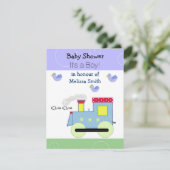 Choo Choo Train Baby Boy Kaart (Staand voorkant)