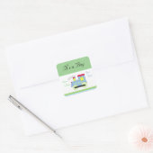 Choo Choo Train Baby Boy Vierkante Sticker (Envelop)