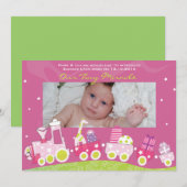 Choo choo Train Baby kondiging GreetiIng Kaart (Voorkant / Achterkant)