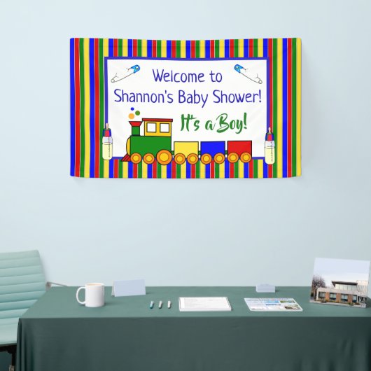 Choo Choo Train Baby shower Banner (Beurs)