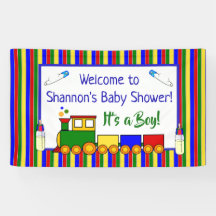 Choo Choo Train Baby shower Banner