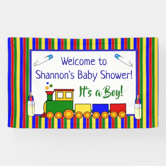 Choo Choo Train Baby shower Banner (Horizontaal)