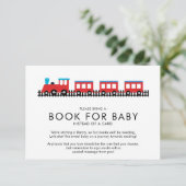 CHOO CHOO TRAIN Baby shower Boek voor Baby Kaart (Staand voorkant)