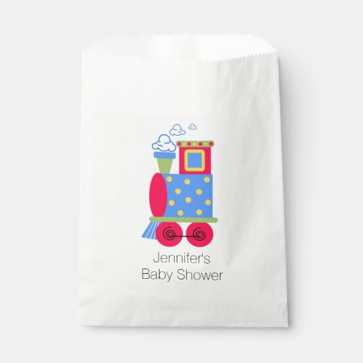 Choo Choo Train Baby shower Favor Bag Bedankzakje (Voorkant)