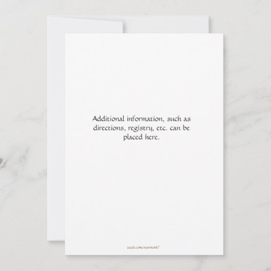 Choo Choo Train Baby shower Kaart (Achterkant)