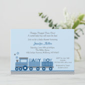 Choo Choo Train Baby shower Kaart (Staand voorkant)