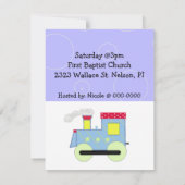 Choo Choo Train Baby shower Kaart (Achterkant)