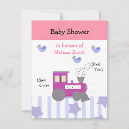 Choo Choo Train Baby shower Kaart