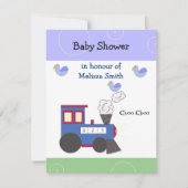 Choo Choo Train Baby shower Kaart (Voorkant)