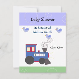 Choo Choo Train Baby shower Kaart