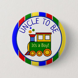 Choo Choo Train Baby shower oom Ronde Button 5,7 Cm