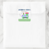 Choo Choo Train Baby shower Vierkante Sticker (Tas)