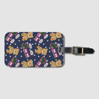 Choo choo train bear  Luggage Tag Bagagelabel