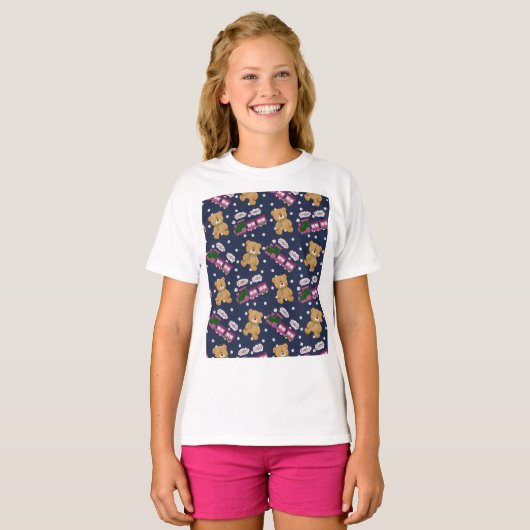 Choo choo train bear t shirt (Voorkant volledig)