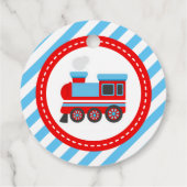 Choo Choo Train Birthday Baby shower Bedankjes Labels (Achterkant)