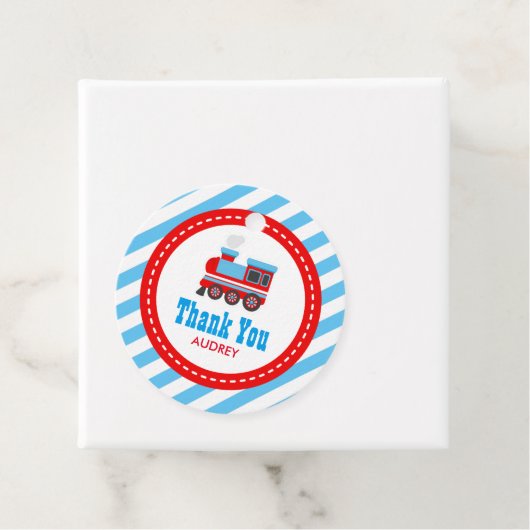 Choo Choo Train Birthday Baby shower Bedankjes Labels (In situ)