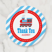 Choo Choo Train Birthday Baby shower Bedankjes Labels (Voorkant)