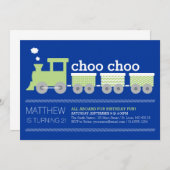 Choo Choo Train Birthday Kaart (Voorkant / Achterkant)