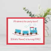 Choo Choo Train Birthday Kaart (Staand voorkant)