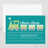 Choo Choo Train Birthday Kaart (Voorkant / Achterkant)