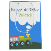 Choo Choo Train Birthday Medium Cadeauzakje (Voorkant)