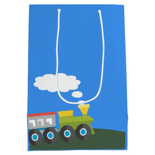 Choo Choo Train Birthday Medium Cadeauzakje (Achterkant)