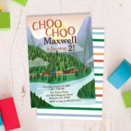 Choo Choo Train Birthday Party Invitation Kaart
