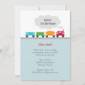 Choo Choo Train Birthday Party Invitation Kaart (Voorkant)