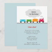Choo Choo Train Birthday Party Invitation Kaart (Voorkant / Achterkant)