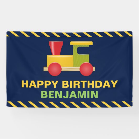 Choo Choo Train Birthday Party Spandoek (Horizontaal)