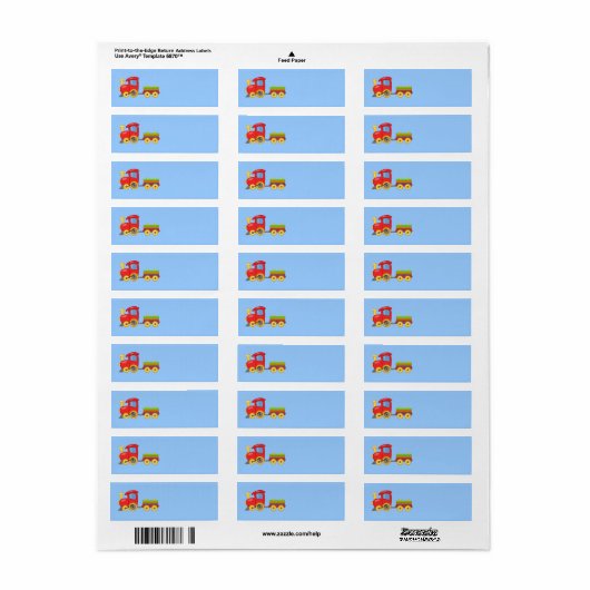 Choo Choo Train Blank Labels (Full Sheet)